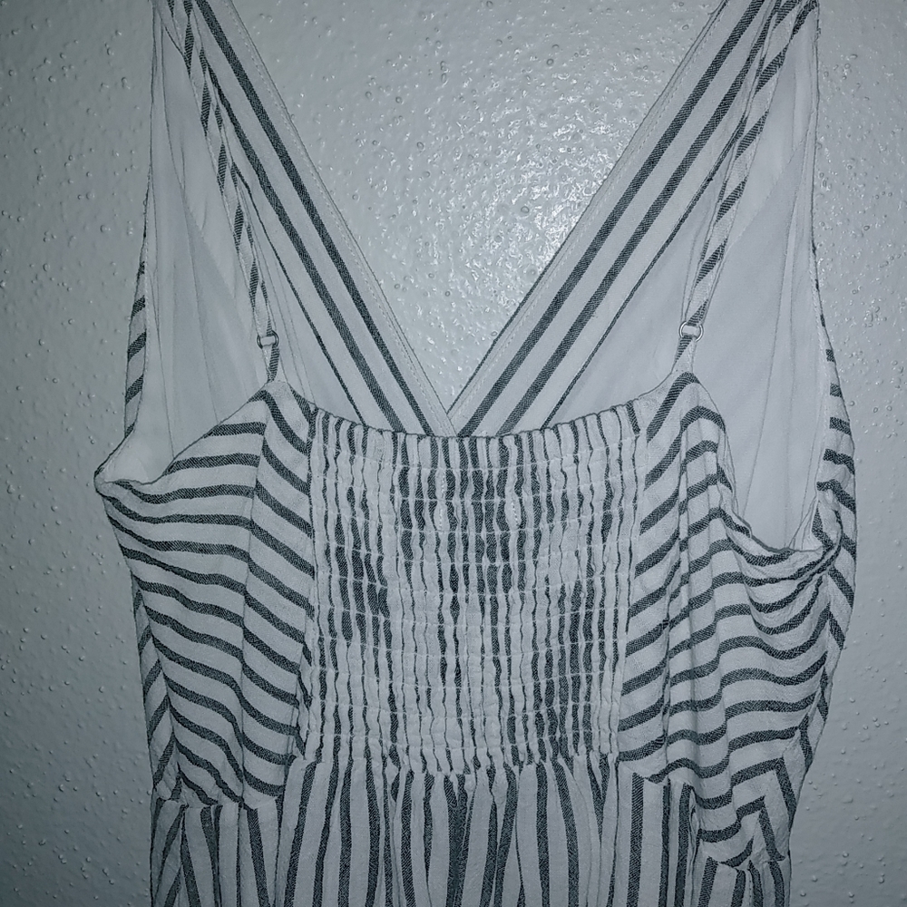Urban Outfitters M Pinstriped Summer Button Down Front Dress - Picture 5 of 10